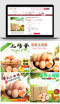 綠色山水農(nóng)產(chǎn)品雞蛋——電商主圖設計素材下載指南
